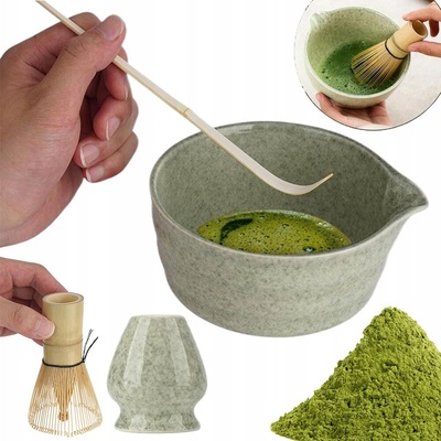 Bedee Súprava na prípravu čaju matcha z keramiky a bambusu