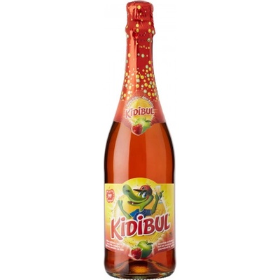 KIDIBUL detský šumivý nápoj jablko a jahoda 0,75 l