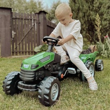Woopie Šlapací traktor Farmer GoTrac MAXI s Silent Wheels Trailer