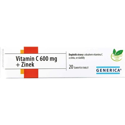 Generica Vitamin C 600 mg + Zinek šumivé 20 tablet