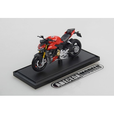 Miasto Maisto motorka na stojánku DUCATI Super Naked V4 S červená 1:18