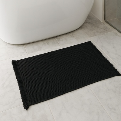 Takoy Vaflový protiskluzový koberec do koupelny 51x81 černý-HT-00449 | 51 x 81 cm