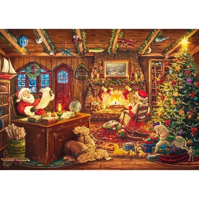 Schmidt Thomas Kinkade Santa kontroluje svoj zoznam 1000 dielov