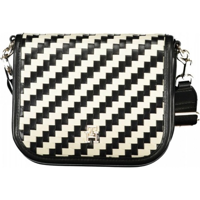 Tommy Hilfiger Dámska čiernobiela kabelka cez rameno bočná taška 19 x 15 x 8 cm