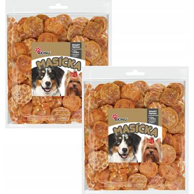 Akinu MASÍČKA Kuřecí chipsy pamlsek pro psy 2 x 300 g