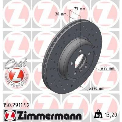 Brzdový kotúč ZIMMERMANN 150.2911.52
