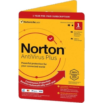 Norton ANTIVIRUS PLUS 2GB 1 lic. 1 rok (21408138)