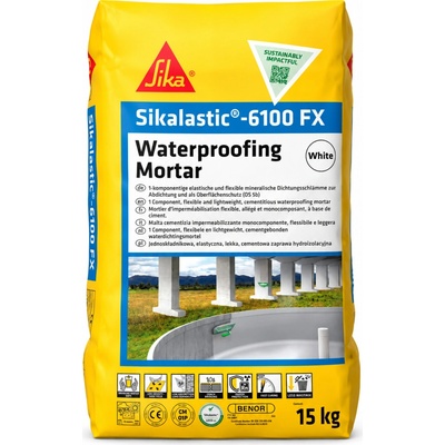 Sika Sikalastic-6100 FX 1K 15 kg elastická hydroizolačná stierka – svetlosivá