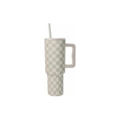 Simple Modern Trek termohrnček s bočnou rukoväťou 1,18 l Sea Glass Sage Cream Checkmate