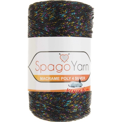 Spago Příze Macrame Poly 4 silver Varianta: 270-4