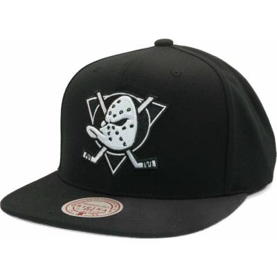 Mitchell & Ness Anaheim Ducks Evergreen Black White Snapback Vntg