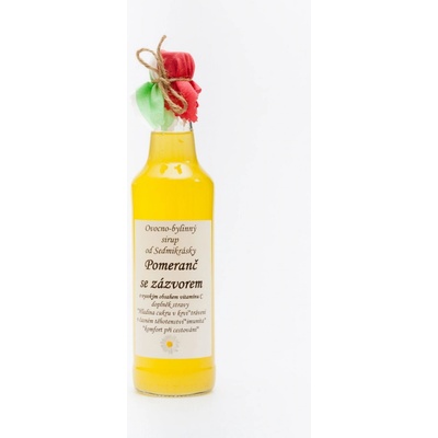 Sedmikráska Ovocno bylinný sirup Pomaranč se zázvorem 0,5 l