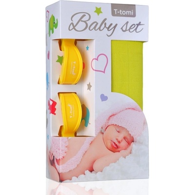 T-TOMI Baby set bambusová osuška yellow / žlutá yellow / žlutý