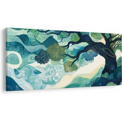 Obraz – Zelená koruna stromu života, jednodielne 250x125 cm