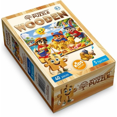 WOODEN CITY Dřevěné Letní dobrodružství na pláži 40 dílků
