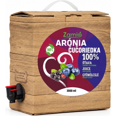Zamio 100% ovocná šťava Arónia Čučoriedka 3 l