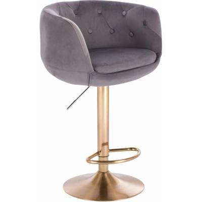 LuxuryForm Design Montana Velur na zlatom tanieri / šedá