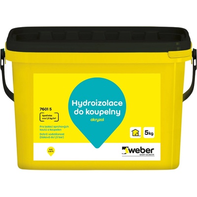 Weber Akryzol - hydroizolační hmota balení 5 kg 1 ks