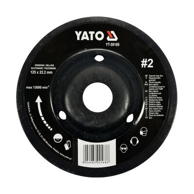 Yato Rotační rašple úhlová jemná 125 mm typ 2, YT-59169