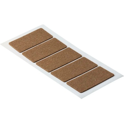 Filcové podložky 40x90mm, samolepící, hnědé, 5 ks, Materiál plsť, Samolepicí – Hledejceny.cz