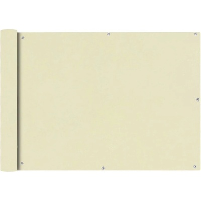 Greatstore Balkónová zástěna z oxfordské látky 75x600 cm krémová