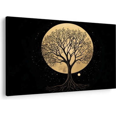 Obraz – Strom v zlatom splne I., jednodielne 150x100 cm