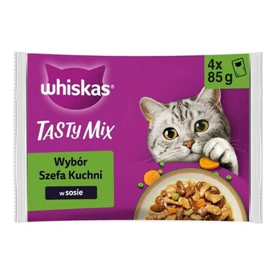 HILL'S Tasty Mix Adult Výber Šéfkuchára v omáčke 4 x krmivo 85 g