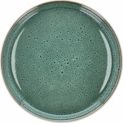 Bitz Biely/zelený tanier z kameniny 27 cm Gastro White/Green