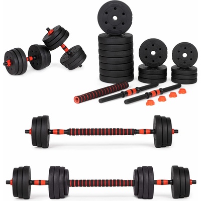 MODERNHOME Nastavitelné činky 2x 10kg činka set 20kg tyč