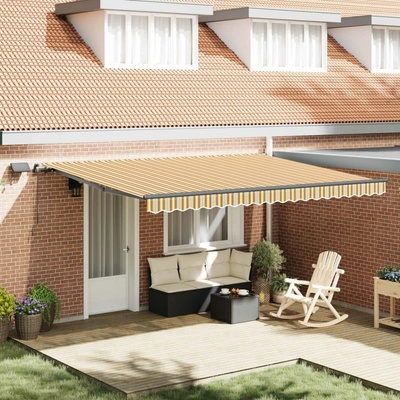 Petrashop Stahovací markýza Vícebarevný 450 x 350 cm Látka a hliník 3331118