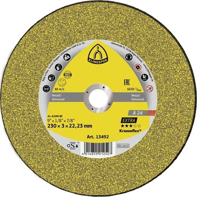 Klingspor A 24 Extra 286456 řezný kotouč rovný 230 mm 25 ks kov