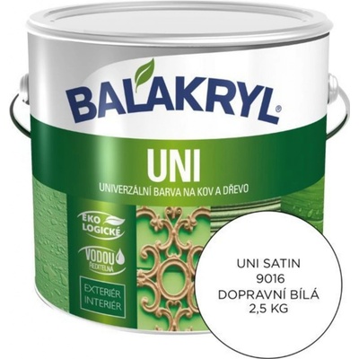 Balakryl Uni Satin 2,5 kg dopravní bílá – Hledejceny.cz