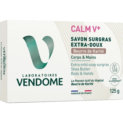 Vendome Calm V+ jemné tuhé mydlo s bambuckým maslom 125 g