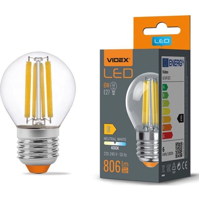 Videx LED žiarovka 6W Filament Neutrálna biela E27