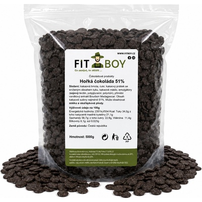 Fitboy Horká čokoláda 51% 5000g