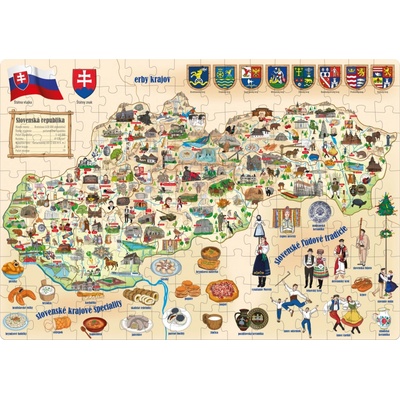 POPULAR Mapa Slovenska 160 dílků