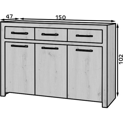 ADRK Furniture Janez CHES-JAN-150-A