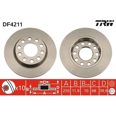 TRW Brzdový kotúč DF4211