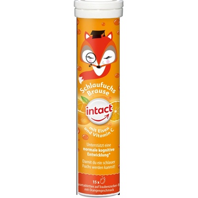 Intact Bystrá líška žel. + vit. C Pomaranč 15 šum. tabliet
