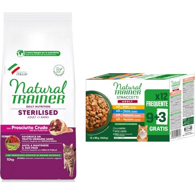 Trainer Natural Cat Sterilised sušená šunka 10 kg