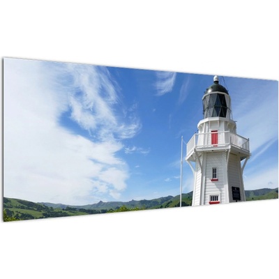 Obraz majáku Akaroa, Nový Zéland, jednodílný 100x40 cm