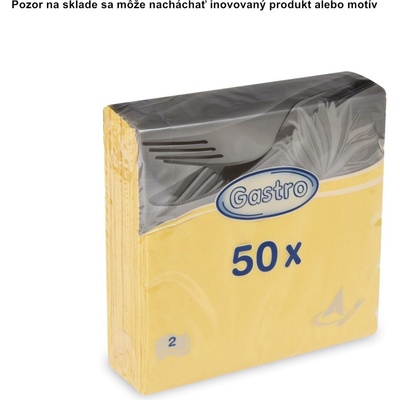 Wimex servítky 2V žlté 33x33cm 50ks