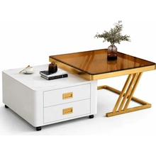 LuxuryForm Design Bolt 70 x 70 / 60 x 60 cm biely / zlatý 2 ks