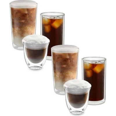 De'Longhi Sklenice na kávu a čaj 2 × 300 ml 2 × 480 ml 2 x 270 ml