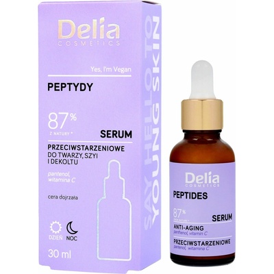 Delia Cosmetics Peptides sérum proti stárnutí pleti na obličej krk a dekolt 30 ml – Hledejceny.cz