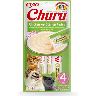 Chúru Cat Skin&Coat Chicken with Scallop 4 x 14 g
