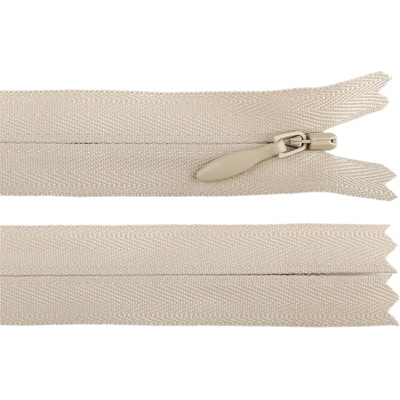 Prima-obchod Spirálový zip skrytý YKK No 4 délka 25 cm, barva 572 béžová světlá