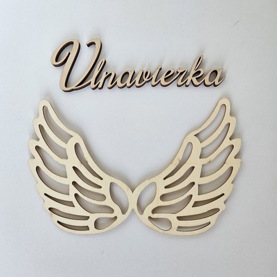 Drevená dekoracia Anjelske kridla 15*8cm sada 2kusy