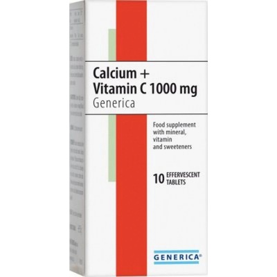 Generica Calcium + Vitamin C 1000 mg 10 eff.tablet