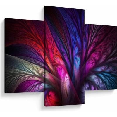 Abstraktní obraz stromu, třídílný 90x60 cm